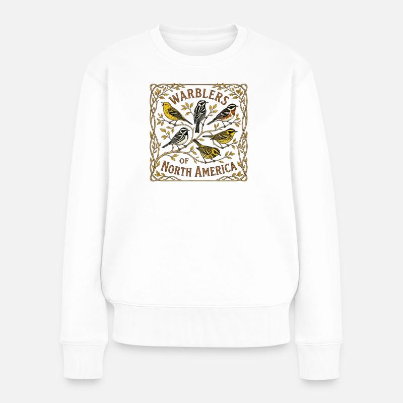 Waldsänger Nordamerikas - Frauen Premium Bio Pullover - Weiß