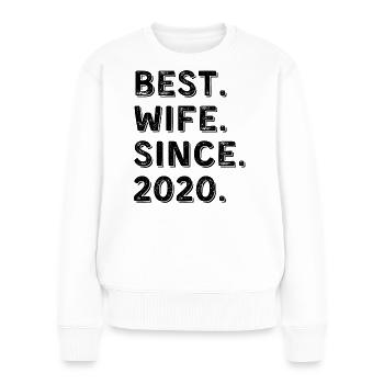 Best Wife Since 2020 Cadeau Anniversaire 6 Ans - Pull Premium bio Femme - blanc - Devant - Julia (174cm)