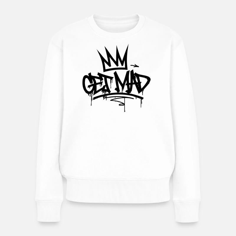 Gamma Crown Graffiti Logo Get Mad - Pull Premium bio Femme - blanc