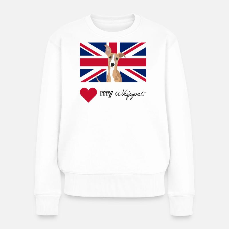 LUVMYWHIPPET (Noir) - Pull Premium bio Femme - blanc