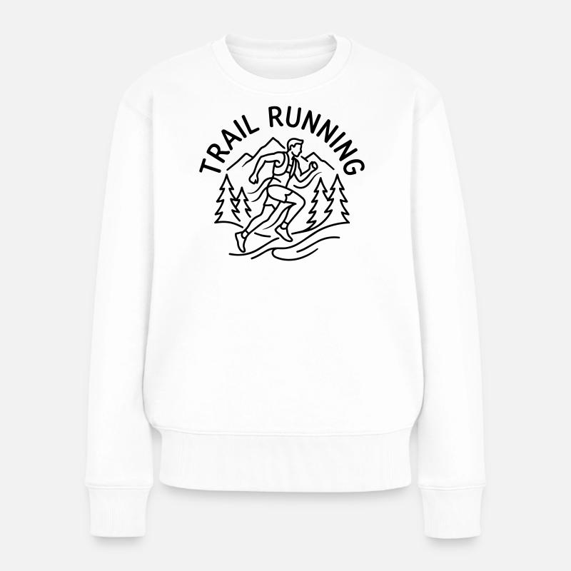 trail running - Women's Premium Organic Jumper - white