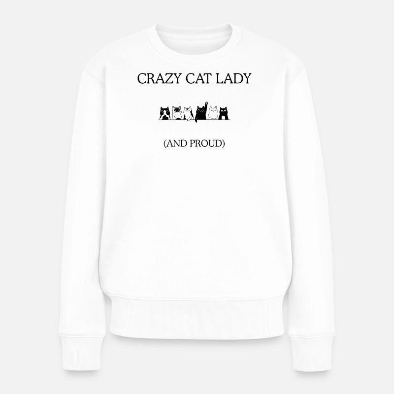 Katzenbande Schwarzweiß - Frauen Premium Bio Pullover - Weiß