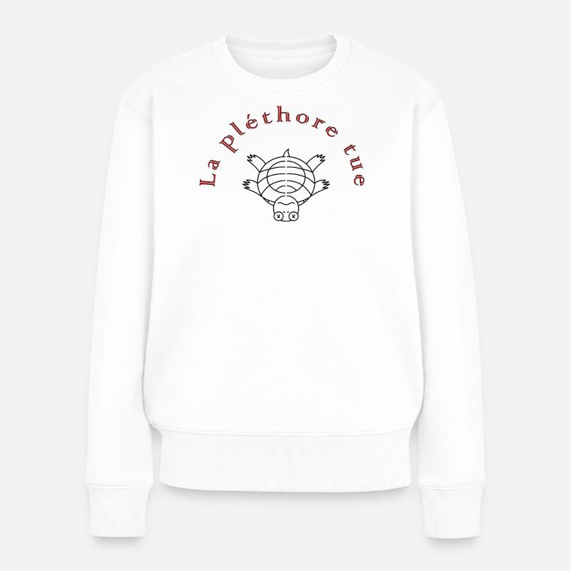 La Pléthore Tue Noir - Pull Premium bio Femme - blanc