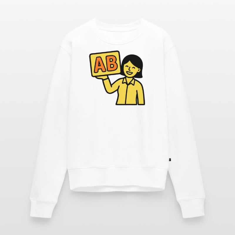 Teacher Elementary School ABC Vector Women's Premium Organic Jumper
