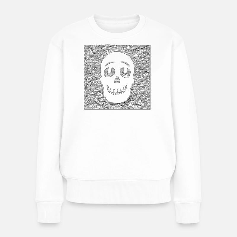 Crâne - Noir - Pull Premium bio Femme - blanc