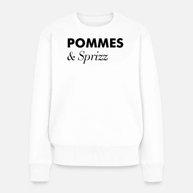 Pommes Sprizz Sommer Ausflug - Frauen Premium Bio Pullover - Weiß