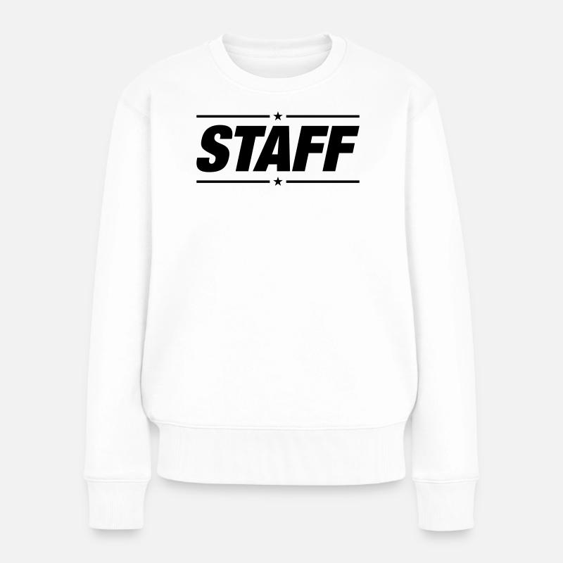Staff - Frauen Premium Bio Pullover - Weiß