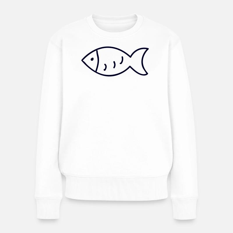 Pêcheurs Pêche Poisson - Pull Premium bio Femme - blanc
