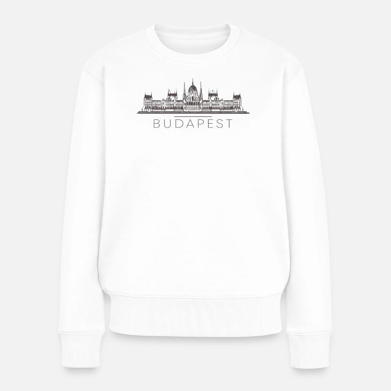 Budapest Ungarn - Frauen Premium Bio Pullover - Weiß