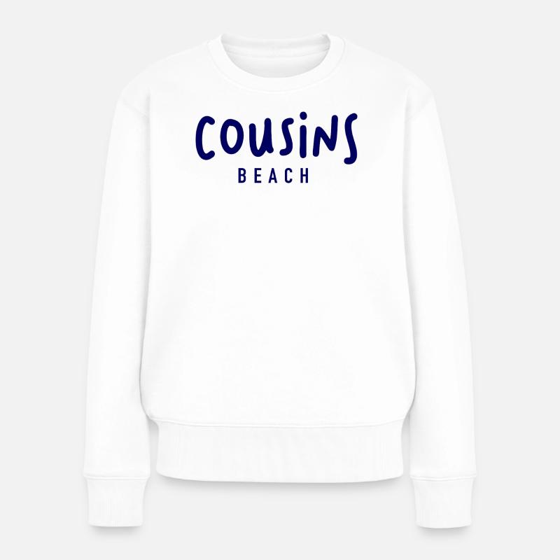 Cousins Beach – Sommer, Sonne & Erinnerungen - Frauen Premium Bio Pullover - Weiß