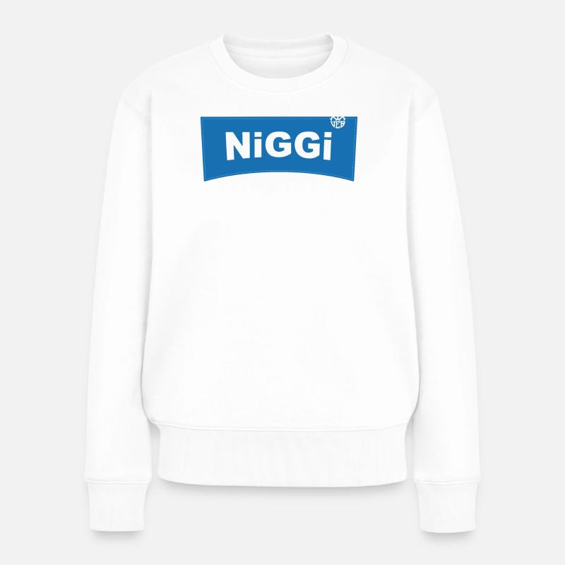 Niggi - Frauen Premium Bio Pullover - Weiß