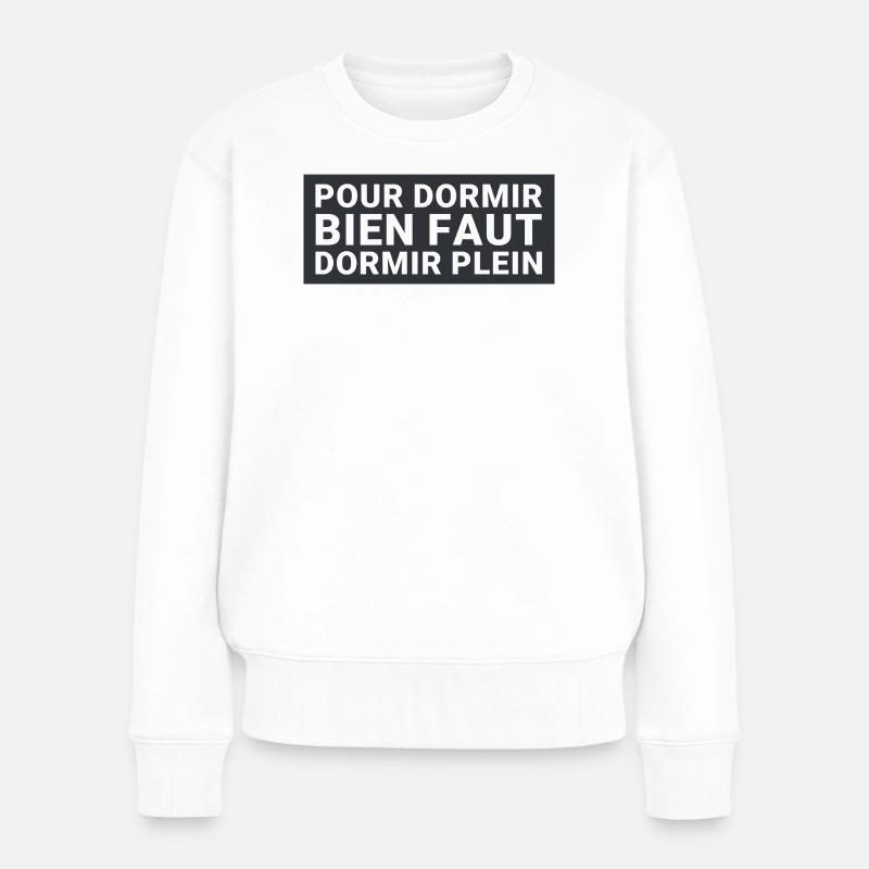 Dormir_bien - Frauen Premium Bio Pullover - Weiß