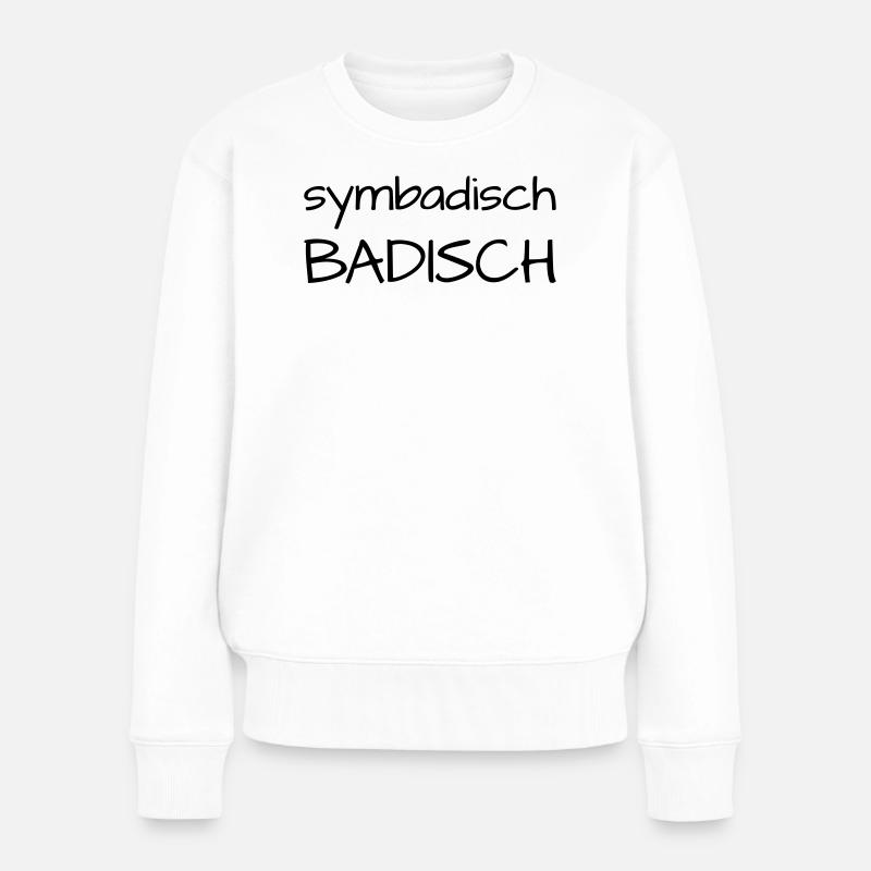 Symbadisch Badisch - Frauen Premium Bio Pullover - Weiß