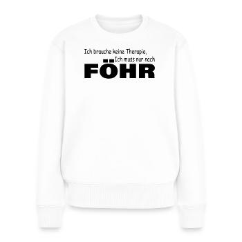 Therapie FÖHR - Frauen Premium Bio Pullover - Weiß - Vorne - Julia (174cm)