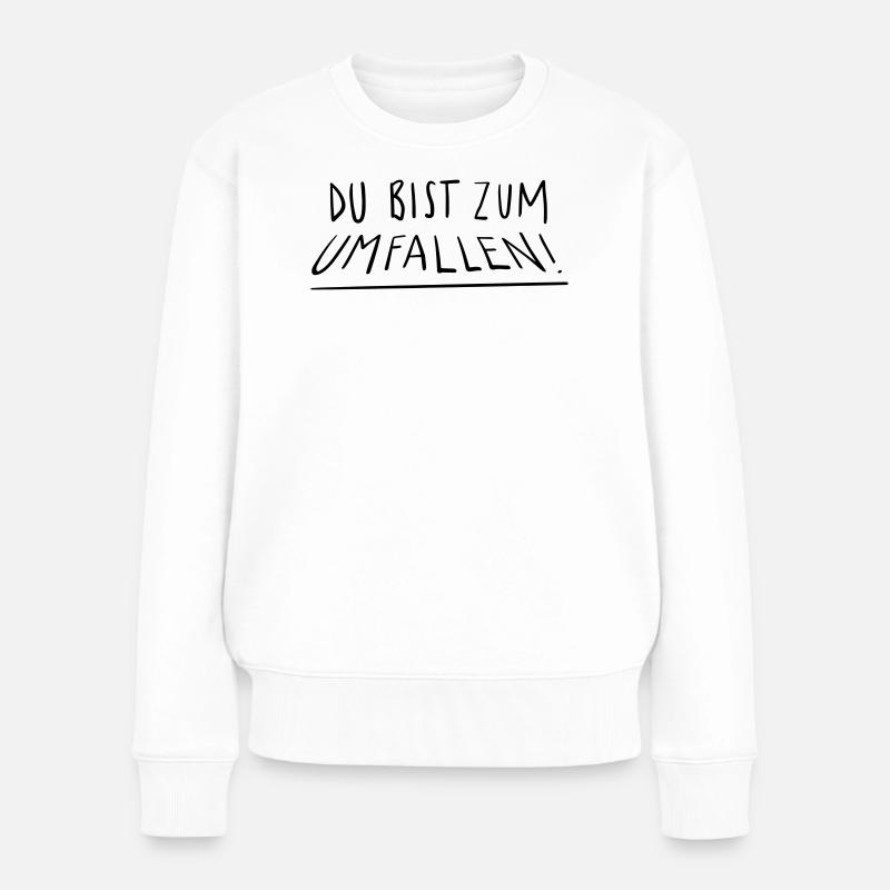 Tu vas tomber - Pull Premium bio Femme - blanc