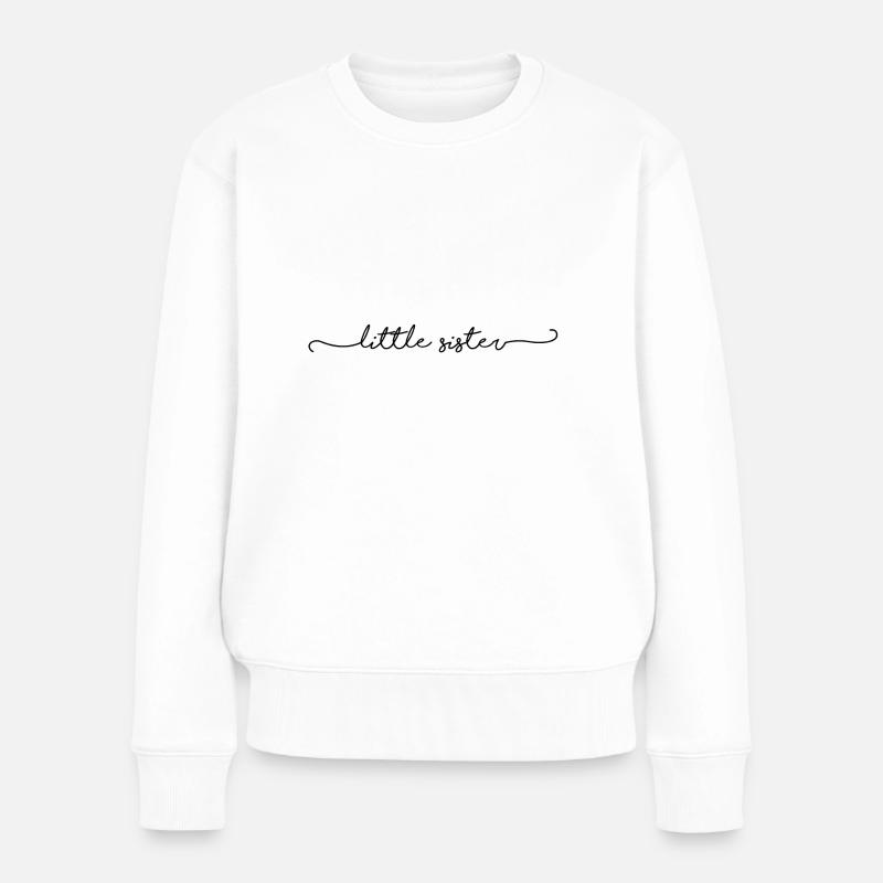 little sister schnoerkel - Frauen Premium Bio Pullover - Weiß