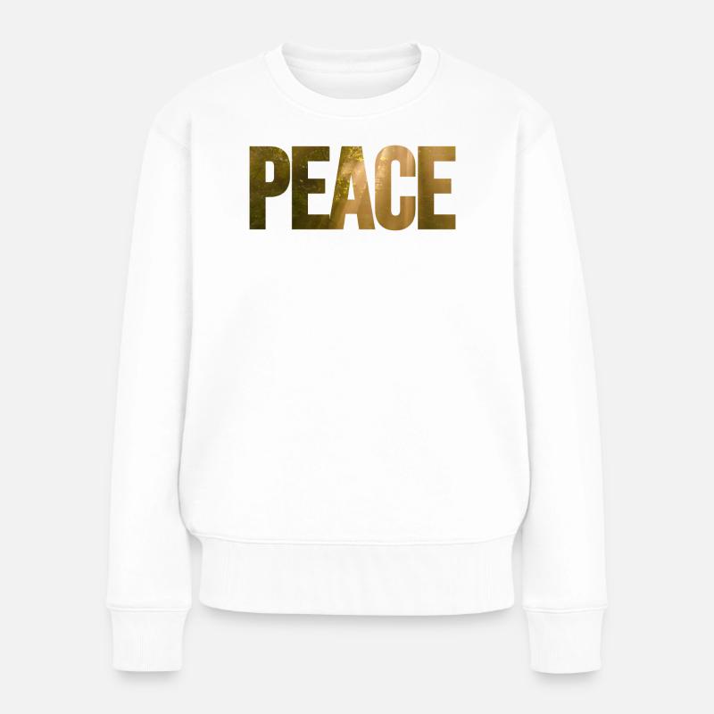 Seelenfrieden - Frauen Premium Bio Pullover - Weiß
