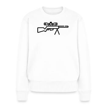 sniper - Women's Premium Organic Jumper - white - Front - Julia (174cm)