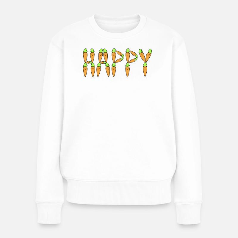 Carottes heureuses - Pull Premium bio Femme - blanc