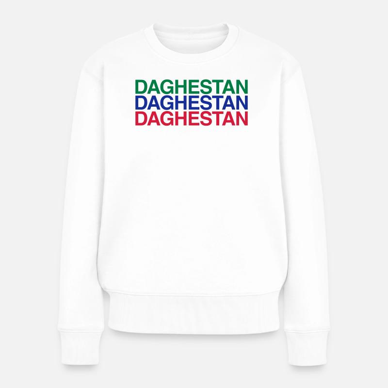 DAGHESTAN Flagge Dagestan - Frauen Premium Bio Pullover - Weiß