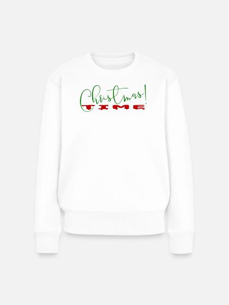 Christmas Time - Frauen Premium Bio Pullover - Weiß