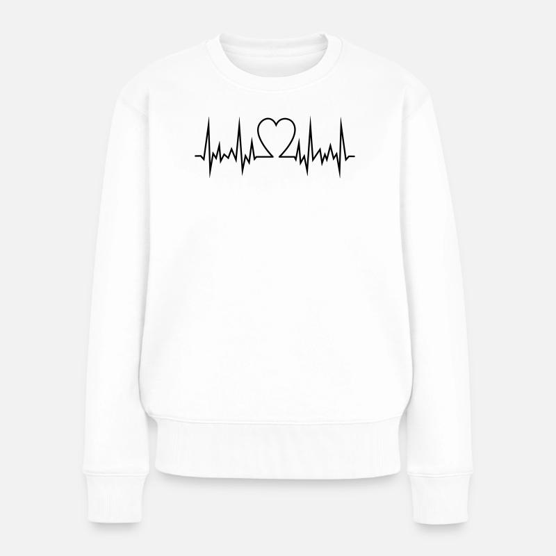 Frequent heart - Women's Premium Organic Jumper - white
