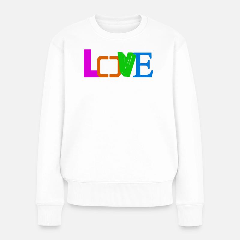 AMOUR - Pull Premium bio Femme - blanc