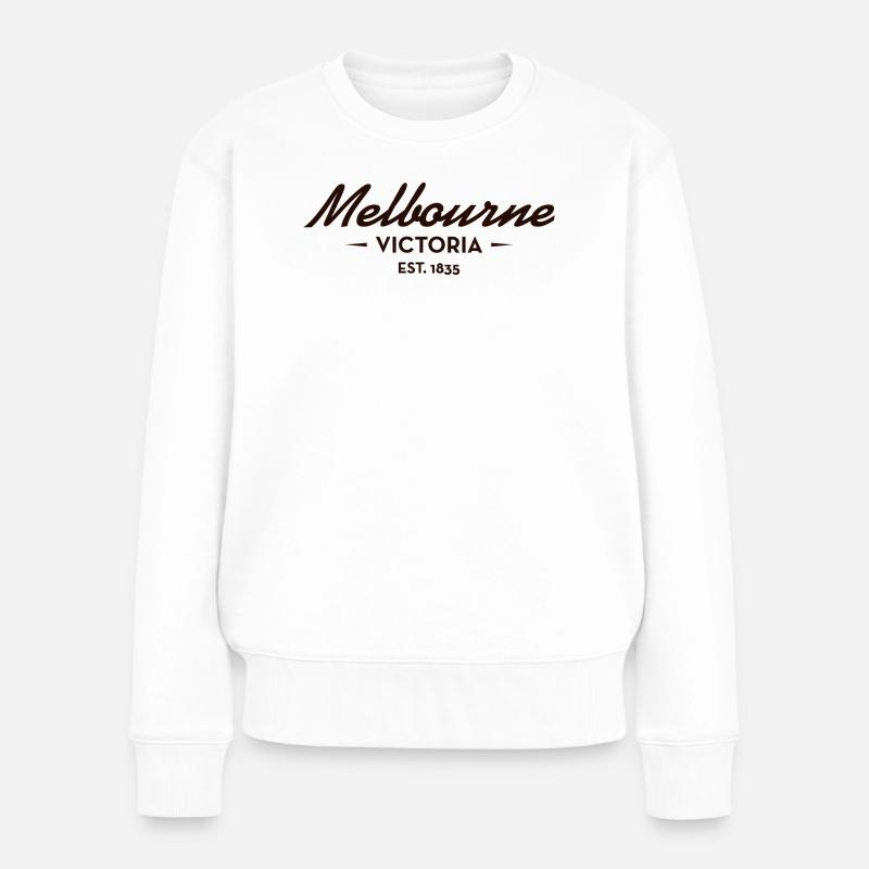Melbourne Victoria Est. 1835 - Frauen Premium Bio Pullover - Weiß