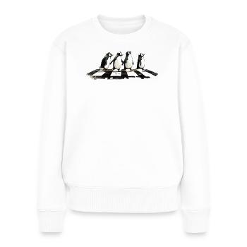 Pinguine - Frauen Premium Bio Pullover - Weiß - Vorne - Julia (174cm)