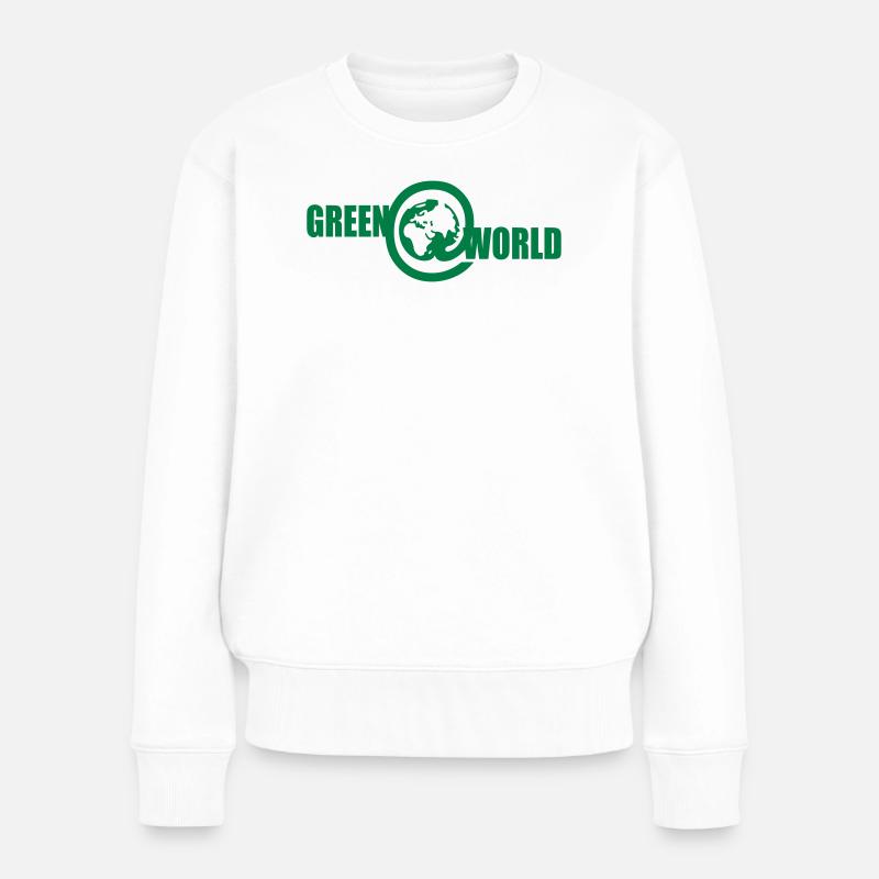 Vert @ Monde - Pull Premium bio Femme - blanc