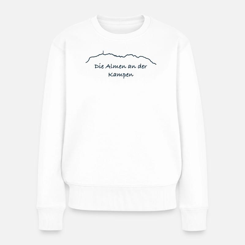 Alpenlinie über Kampen - Frauen Premium Bio Pullover - Weiß