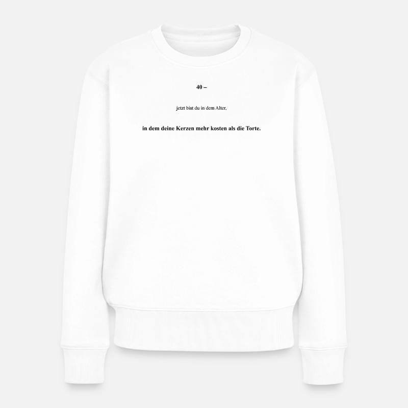 Please upload design - Women's Premium Organic Jumper - white