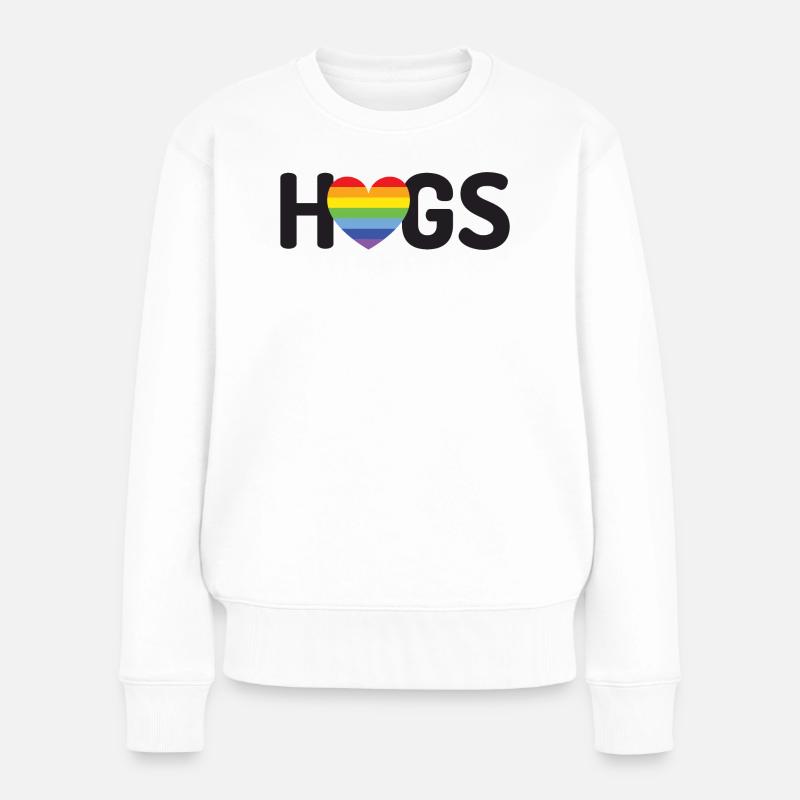 Câlins LGBT - Pull Premium bio Femme - blanc