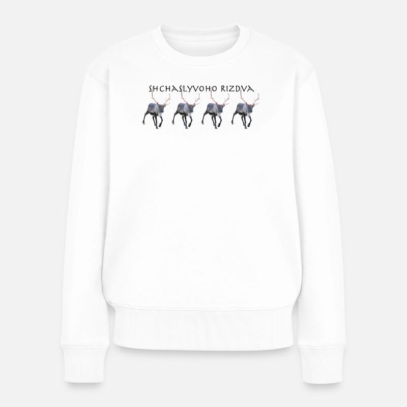 Shchaslyvoho Rizdva - Pull Premium bio Femme - blanc