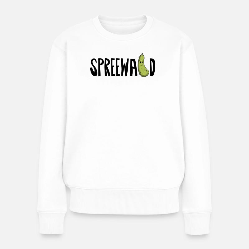 Spreewald Gurke - Frauen Premium Bio Pullover - Weiß