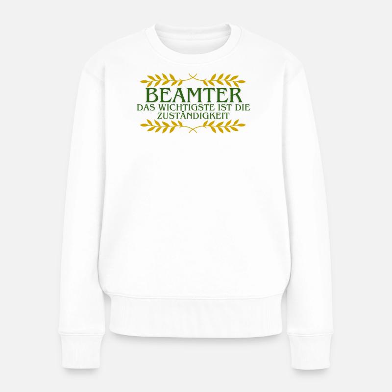 Beamter: Verantwortung zählt - Frauen Premium Bio Pullover - Weiß