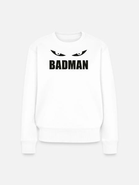 badman - Frauen Premium Bio Pullover - Weiß