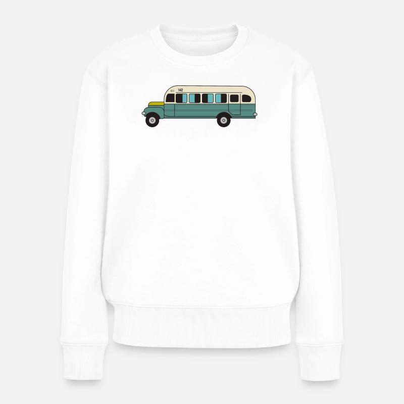 Magischer Bus - Frauen Premium Bio Pullover - Weiß