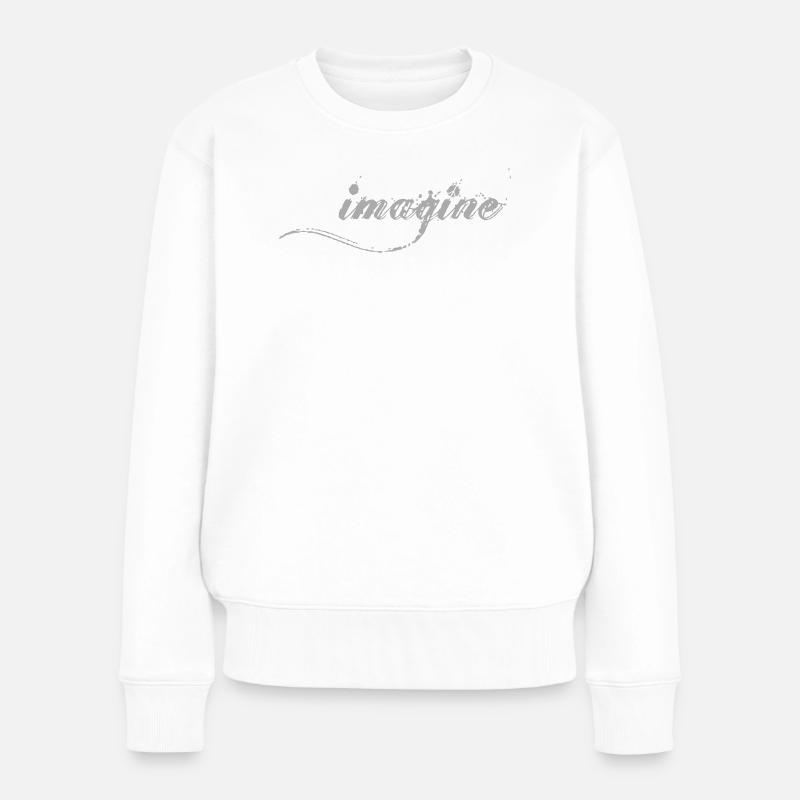 imagine  - Frauen Premium Bio Pullover - Weiß