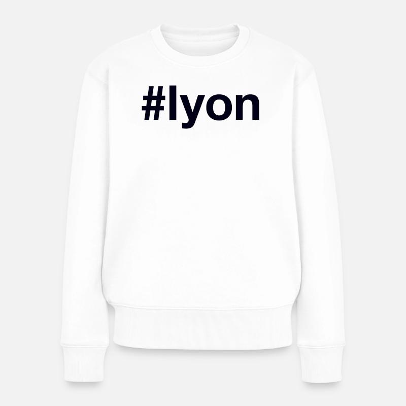 LYON Hashtag - Frauen Premium Bio Pullover - Weiß