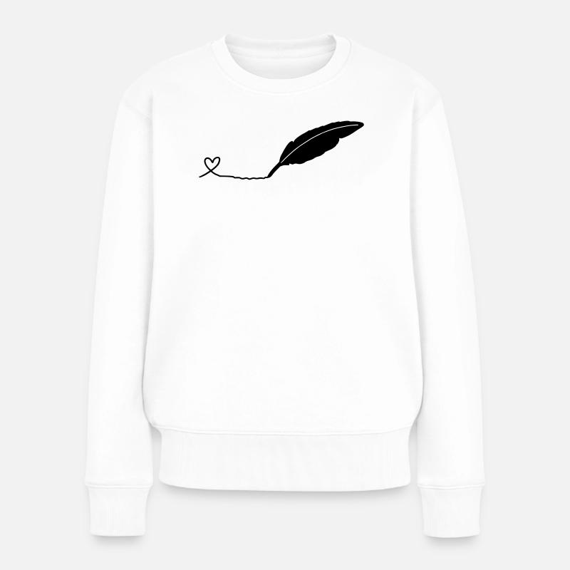 stylo à écrire - Pull Premium bio Femme - blanc