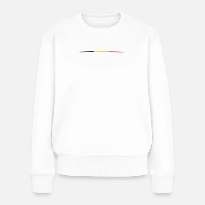 tricolore B - Frauen Premium Bio Pullover - Weiß