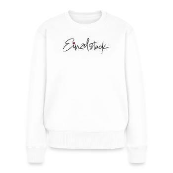 Pièce unique Cadeau Individualiste Pièce unique - Pull Premium bio Femme - blanc - Devant - Julia (174cm)