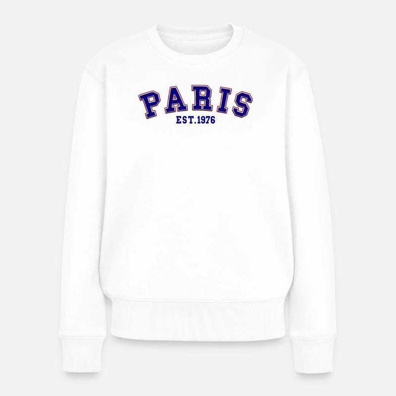 Paris gegründet 1976 - Frauen Premium Bio Pullover - Weiß