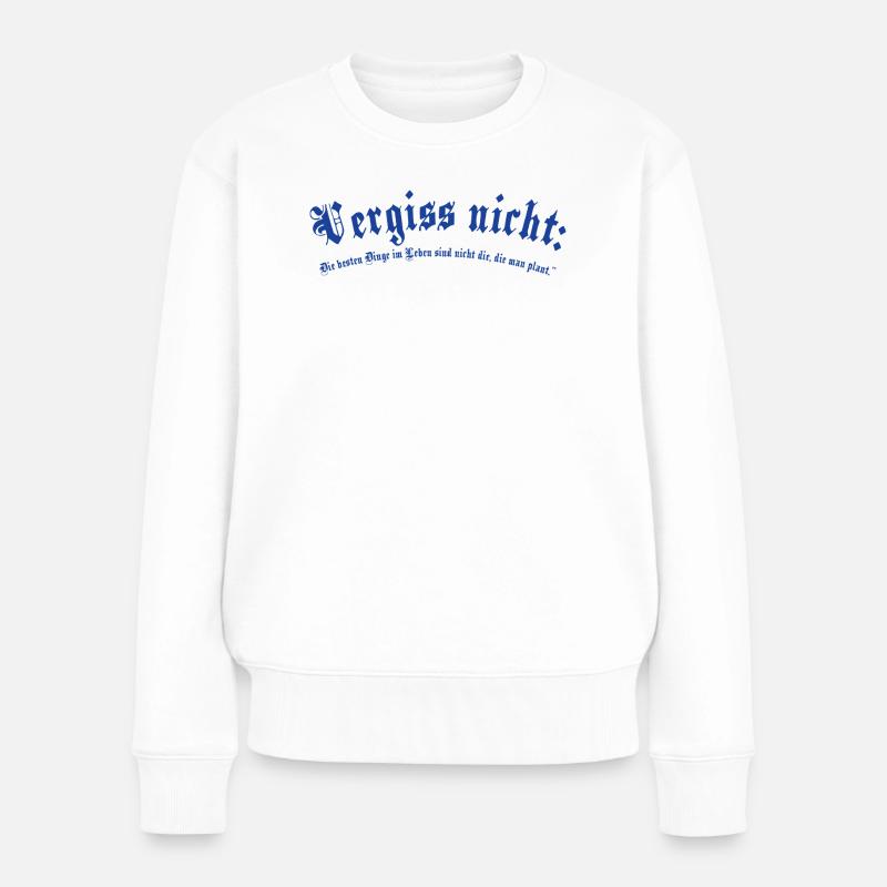 Don't Forget Blue Gothic - Women's Premium Organic Jumper - white