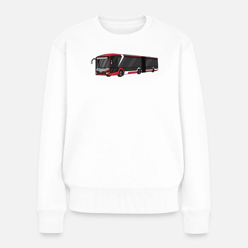 Bus - Frauen Premium Bio Pullover - Weiß