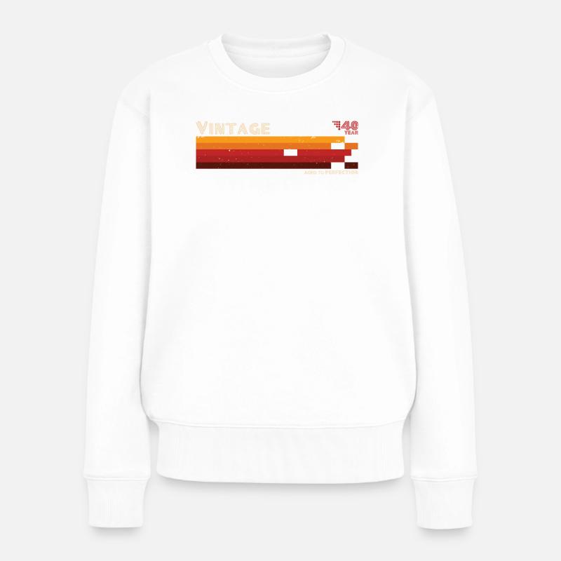 Vintage-Schichten - Frauen Premium Bio Pullover - Weiß