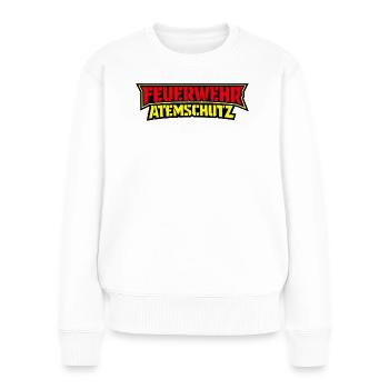 Feuerwehr Atemschutz Logo - Frauen Premium Bio Pullover - Weiß - Vorne - Julia (174cm)