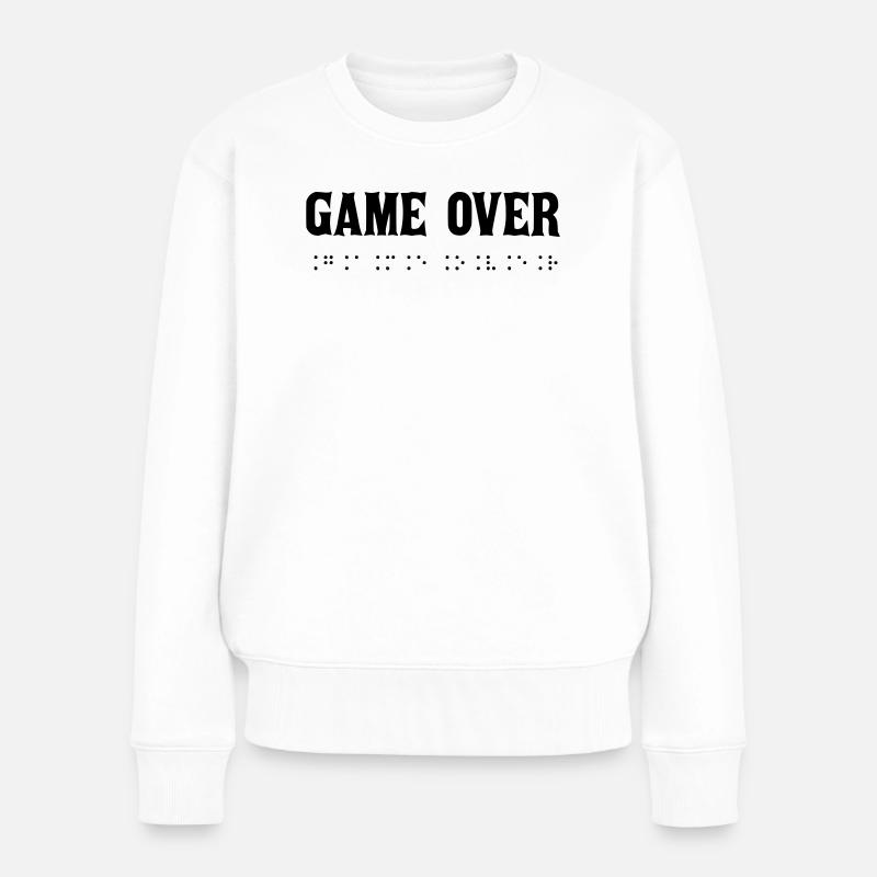 Message Game Over - Pull Premium bio Femme - blanc