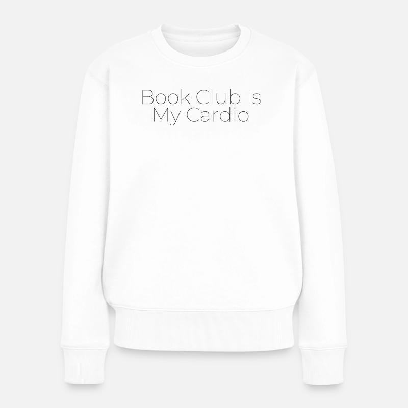 Book Club Mom | Funny Reading Tee - Frauen Premium Bio Pullover - Weiß